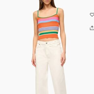 STAUD striped tank. Brand new with tags!